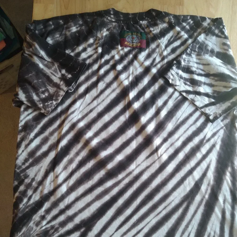 Vintage Animal Republic Survival Gear Zebra Tie Dye T-Shirt - Picture 7 of 9